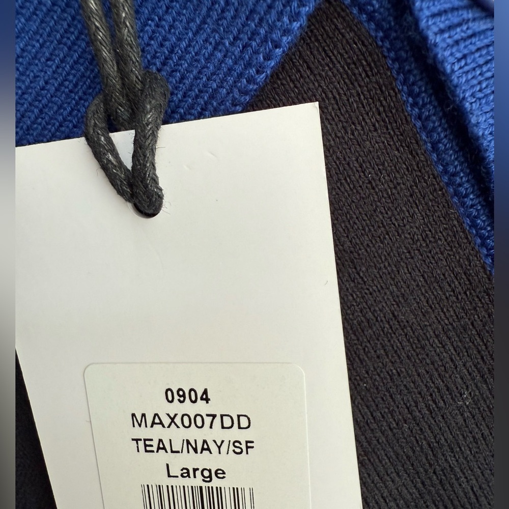 New Men's Max n Chester Black Polo Shirt with Blue Collar - Picture 5 of 6